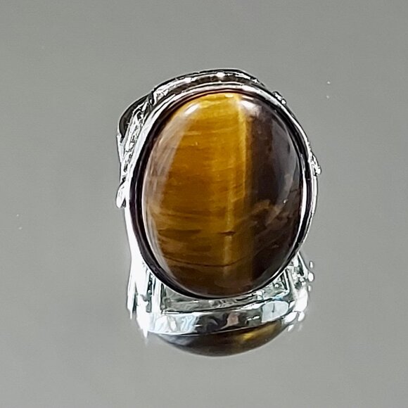 Tiger Eye Ring (Size 4.75) - Picture 3 of 16